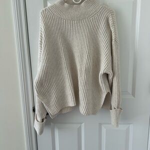 Topshop Beige Faux-Turtle Neck Sweater